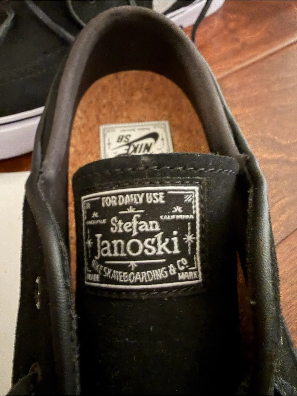 Nike Stefan Janoski Black and White Skate Sneakers
